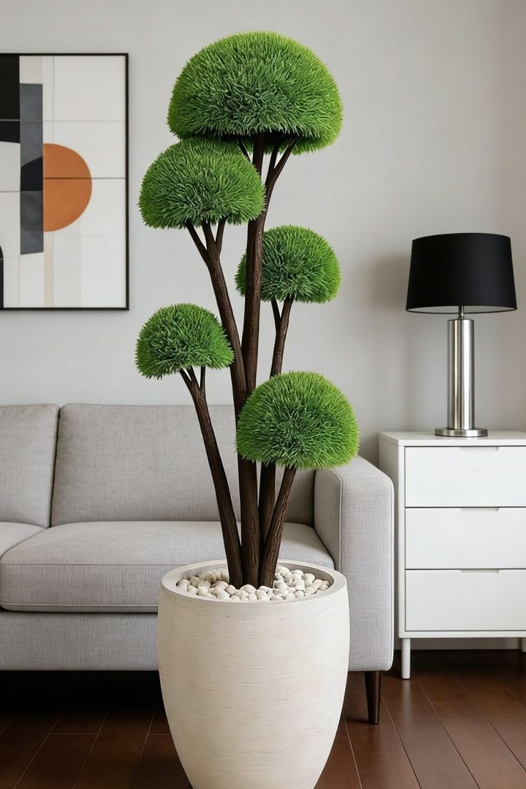 Artificial Moss Ball Tree